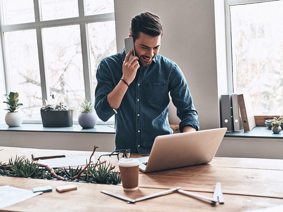 young man working on automation