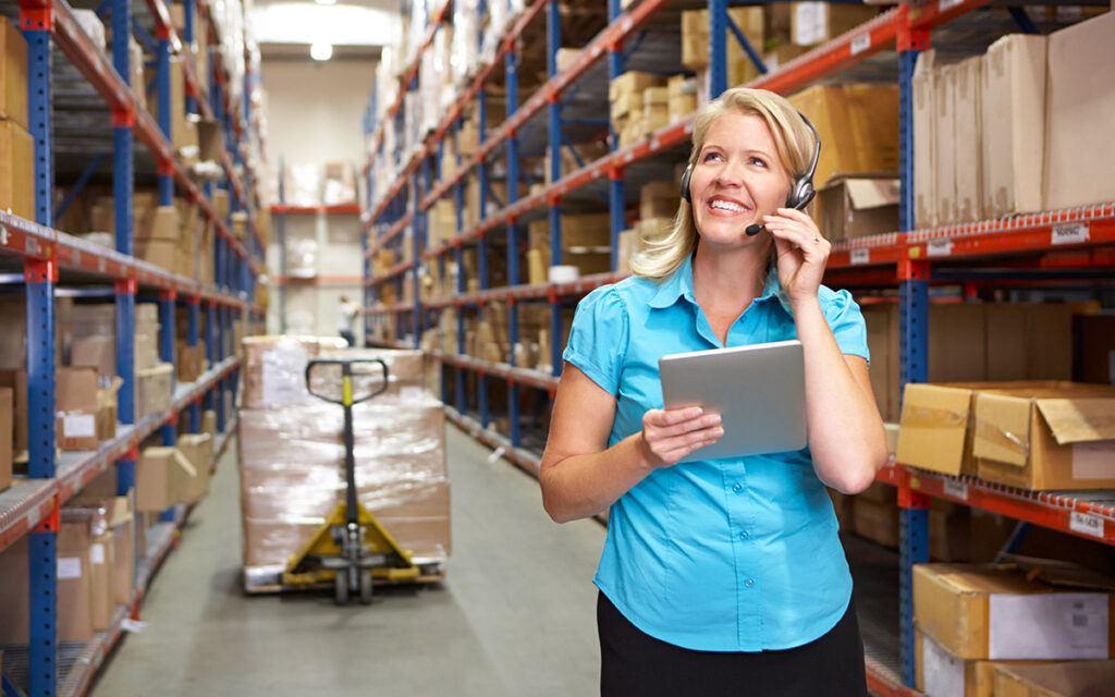 woman working manufacturing warehouse