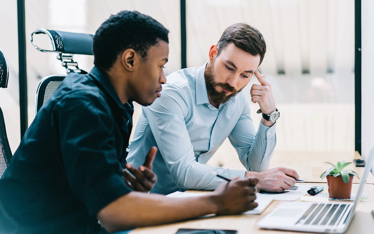 developers working on project at the office