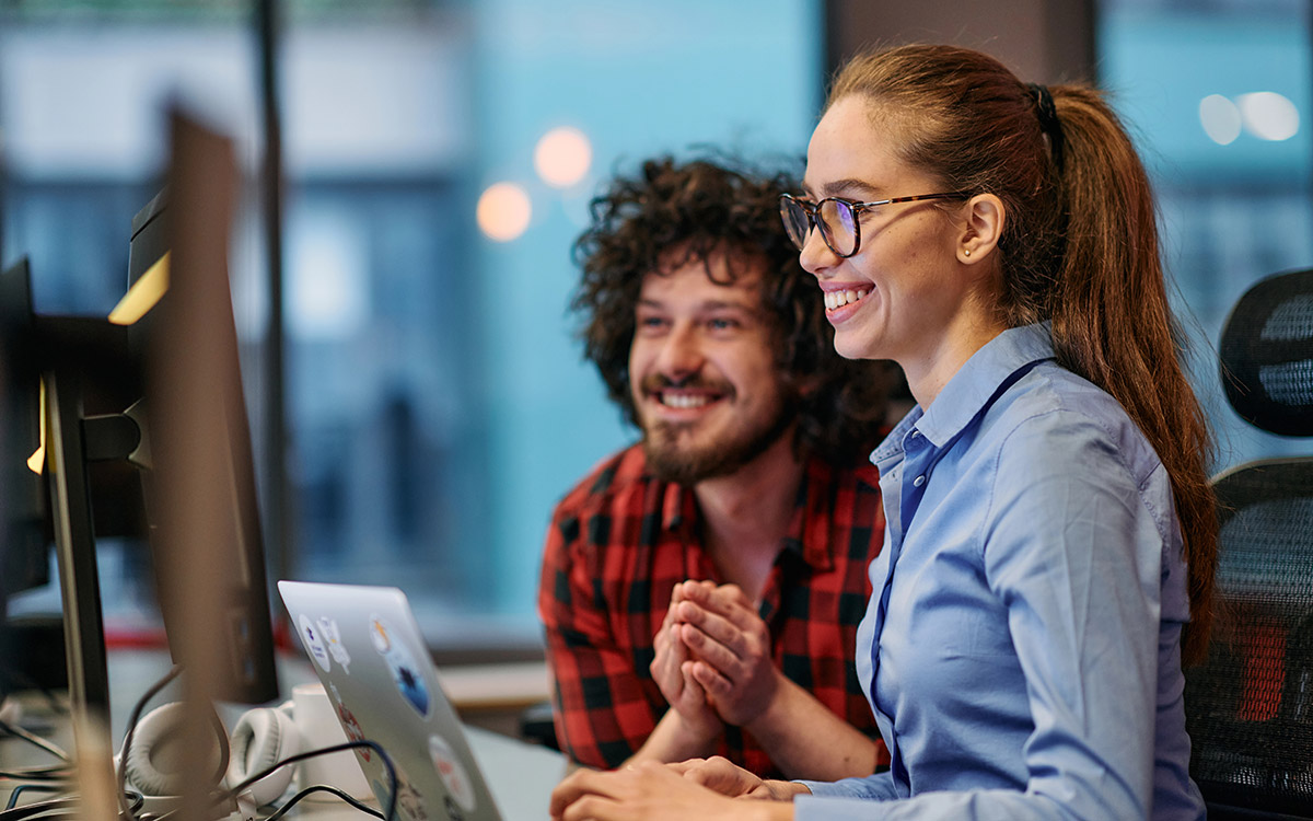 tech team working on computers